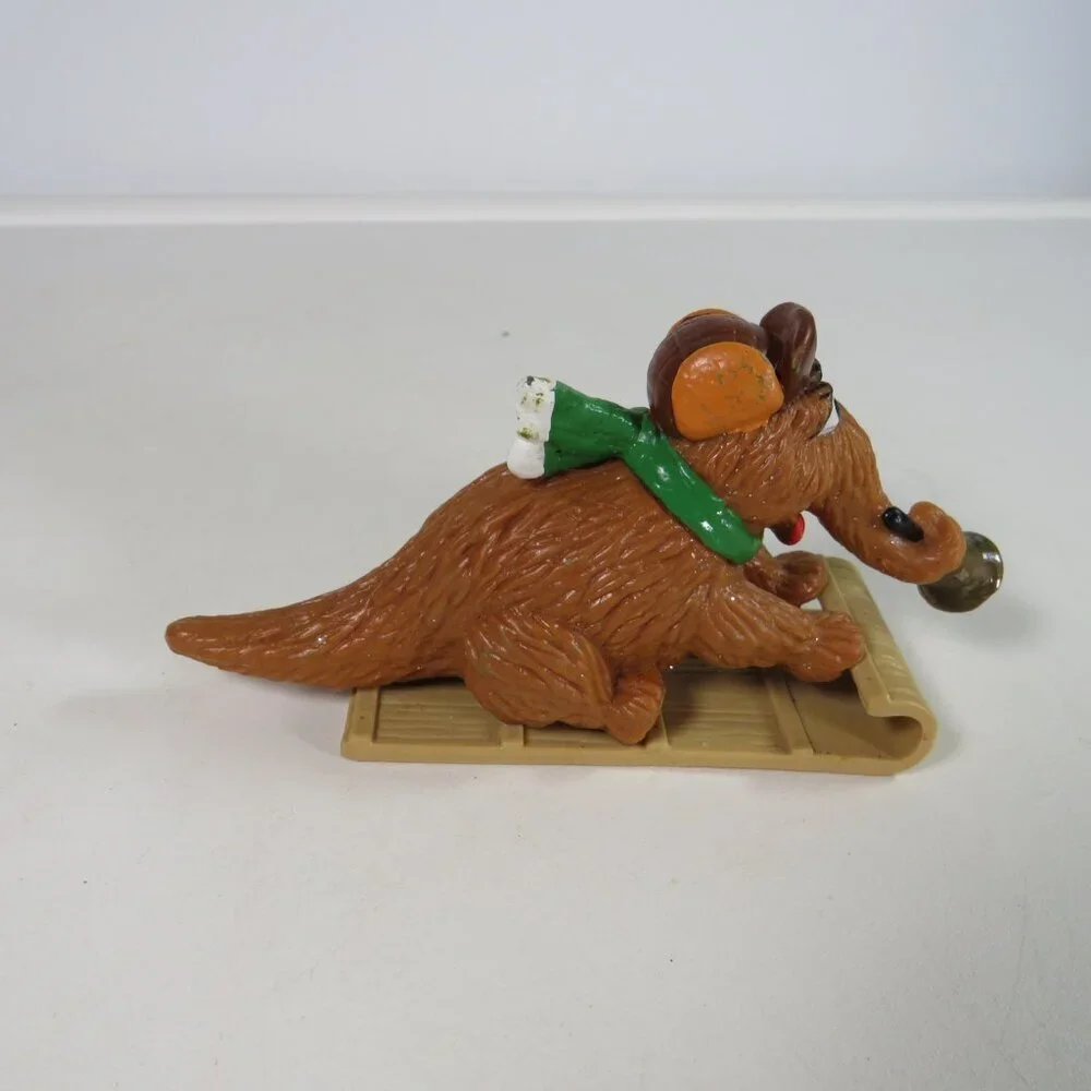 Snuffy Snuffleupegus Muppets Sled Figurine Sesame Street